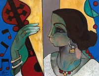 Abrar Ahmed, 14 x 18 Inch, Oil on Canvas, Figurative Painting, AC-AA-615 Abrar Ahmed, 14 x 18 Inch, Oil on Canvas, Figurative Painting, AC-AA-615